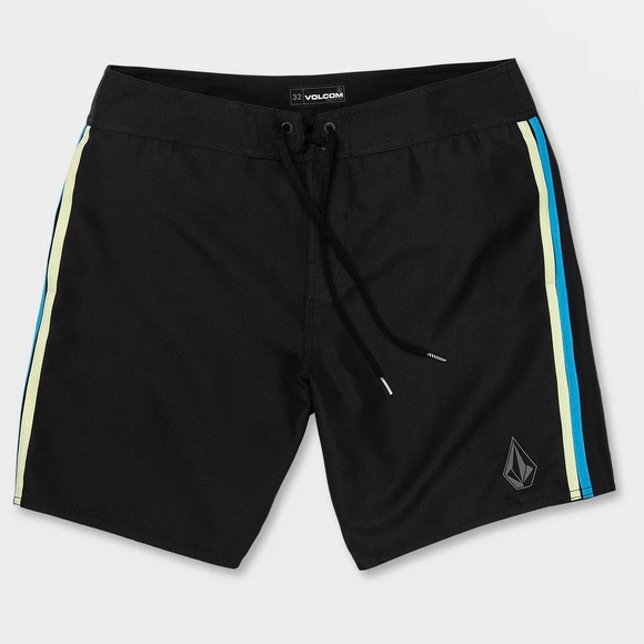 Volcom 38 Boardshorts Lawton 18” in Black side and back pockets board short NWT - Picture 3 of 9